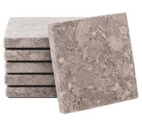 Radicaln Marble Coasters Square 3.5" Inches Oceanic Handmade Bar Style Coaster Set, Ideal Drink Coasters for Modern Home Bars, Absorbent Coaster Set of 6