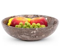 Radicaln Marble Fruit Bowl 10” Oceanic - Handmade Decorative Bowl, Ramadan & Eid Iftar Table Essential, Coffee Table Centerpiece, Banana Holder, Candy & Fruit Dish for Kitchen Counter