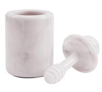 Radicaln Marble Honey Jar With Dipper Lid Cover White Handmade Honey Dispenser For Home & Kitchen - Mini Bee Honey Keeper Tabletop