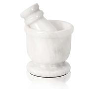 Radicaln Marble Mortar and Pestle Set White Palm Size 2.5" Handmade Portable Mortar and Pestle | Grinder for Spices and Seeds, Marble Crusher. Small Mortar and Pestle for Altar Supplies