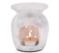 Radicaln Marble Oil Burner 4" Inches White Handmade Aromatherapy Diffuser for Home Office, Modern Candle Wax, Essential Oil & Wax Warmer