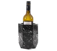 Radicaln Marble Wine Cooler Black 6.5" Inches Handmade Beverage Cooler For Bar Accessories, Wine Chiller For Bottle & Champagne - Bottle Cooler, Wine Bottle Holder For Bar Décor