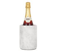 Radicaln Marble Wine Cooler Verona 6.5" - Handmade Insulated Chiller for Champagne, Wine & Beverages - Elegant Wine Bottle Holder & Bar Décor Accessory (White)