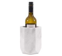 Radicaln Marble Wine Cooler White 6.5" Inches Handmade Insulated Cooler For Champagne - Wine Chiller & Beverage Cooler For Bar Accessories - Bottle Cooler, Wine Bottle Holder For Bar Décor