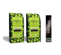 Radico Colour Me Organic Soft Black Hair Colour; 100% Organic made with natural herbs, Skin Allergy Safe, No Ammonia, No Parabens & No Chemicals, Globally Certified (Pack of 2)