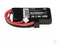 Radient 2S 1400mAh 7.4V 30C LiPo Battery Pack Deans Connector RDNB14002S30H