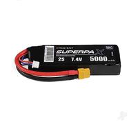 Radient 5000mAh 2S 7.4v 50C RC LiPo Battery w/ XT60 Connector Plug