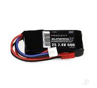 Radient 600mAh 2S 7.4v 30C RC LiPo Battery w/JST Connector Plug