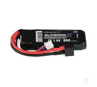 Radient 800mAh 2S 7.4v 30C RC LiPo Battery w/Deans (HCT) Connector Plug
