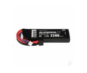 Radient LiPo 2S 2200mAh 7.4V 30C Deans HCT Battery Pack RDNB22002S30H