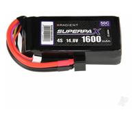 Radient LiPo 4S 1600mAh 14.8V 50C Deans Battery RDNB16004S50H