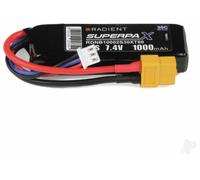 Radient LiPo Battery 2S 1000mAh 7.4V 30C XT60 RDNB10002S30XT60