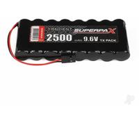Radient NiMH 9.6V 2500mAh AA Flat RC Transmitter Battery Pack JR RDNBN2500S8JR