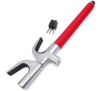 Radikal RK1002 Upgraded Steering Wheel Lock, Stronger, Non-Damaging, Easy and Quick Adjust, Emergency Hammer, Universal Twin Hooks Anti Theft Car Lock Bar for Vehicle Car, Truck, Van Camper Golf Cart