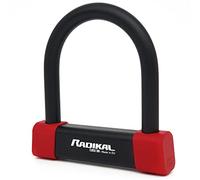 RADIKAL RK120125 Premium U Lock for Motorcycle, SRA Approved, 120x125mm/4,7x4,9in Multiple Locking Options, ø18mm/0.7in Coated Double Locking Shackle, Heavy Duty Anti Theft U Lock for Moto Scooter