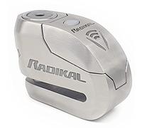 RADIKAL RK14S Premium Motorcycle Alarm Disk Lock 120dB Button ON/OFF, Warning LED Alert, SRA Approved, Double Locking 14mm Stainless Steel, H