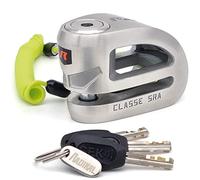RADIKAL RK310S Premium Disc Lock Homologated SRA Premium, Lighter Design, Stainless Steel, Double Lock ø10mm/0.39in, Reminder Cable, Brake Wheel Lock for Motorcycle Scooter, Electric Bicycle, Ebike