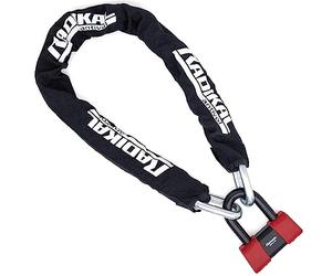 RADIKAL RK75150 Premium Heavy Duty Chain Lock + Mini U UR75, SRA Approved, High Security ø15mm/0.59in, Fully Tested +Visible, Multi-Function Anti-Theft for Brake Disc, Anchor, Parking 150cm/4,9ft Long