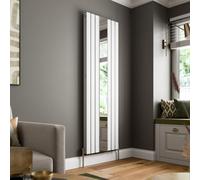 RadiLux 1800 X 600mm Double Flat Panel Vertical Mirror Radiator Rad Modern White