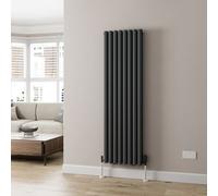 Radilux Anthracite Designer Radiator Vertical Oval Column Double Panel Rad 1600X480mm