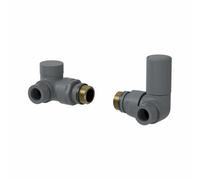 Radilux Corner Anthracite Radiator Valve Pack - 15mm