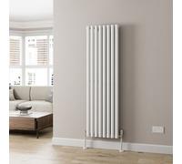 Radilux Designer Radiator Vertical White Oval Column Rads Single Panel 1600X480mm