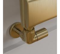 Radilux Modern Corner Manual Radiator Valve Towel Rail Rad Pair 15mm Brass Round