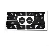RADIO+AC Button Repair Stickers For BMW 5 SERIE Climate Control Panel, Vinyl Decal Overlays For Dashboard Restoration(A/C Stickers)