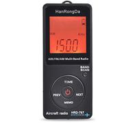Radio Aircraft Band Receiver FM/AM/AIR World with LCD Display Lock Button Pocket Earphone