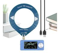 Radio Amplifier - FM Receiver with Antenna, Battery 800mA HD Display LSB USB AM 4.8 cm IPS Screen Player with Antenna for Karaoke Studio Recording Home Travel Truck Outdoor