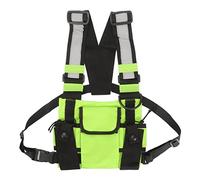 Radio Chest Harness Bag, Fruit Green Adjustable Radio Shoulder Straps Universal Walkie Talkie Pocket Pack Holster for Two Way Radio