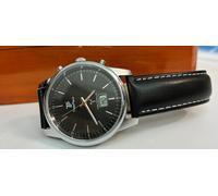 Radio Clock Men's Watch Time Piece Station 41mm TPGA-10888-21L Leather Band