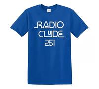 Radio Clyde T-Shirt Men's Funny Novelty 261 Scotland Gift Top Tee(Royal Blue,XL)