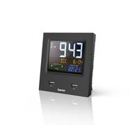 Radio-controlled alarm clock "Dual-USB", with color LED display and charging ...