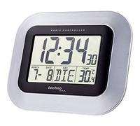 Technoline , WS 8005 radio controlled wall clock, silver-black, 22.6 x 3 x 18 cm