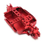 Radio Controlled Vehicle RC Chassis Frame Kit With Servo Mount Gearbox Covers And Base 6061 Aluminum Lightweight Open Frame For 1 16 Meijiaxin 16207, Red