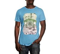 Radio Days Retro -Buffalo Springfield Swirl T-Shirt Sky Blue