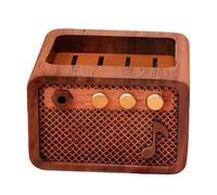 Radio Design Guitar Pick Holder Strong Pine Wood Storage Box for Various Picks Under 2mm Unique Guitarists Gift