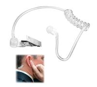 Radio Earpiece Headset Halloween Costume Earpiece Realistic Agent Secret Spy Costume Prop, Clear Audio Tube with Soft Earbuds Ear Piece with Clip Replacement Audio Headsets Masquerade for Fancy Dress