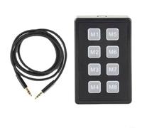 Radio External Control Keypad for ICOM IC-705, IC-7610, IC-7300, IC-9700, Shortcut Keyboard for SSB, CW and RTTY Memory Call with 3.5mm Data Cable, Black