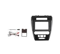 Radio Fascia Frame For Ford For Fusion SE SEL For Mondeo 2009-2012 10 Inch 2DIN Car Radio Fascia Frame Stereo Panel Wiring Harness Power Cord Cable Stereo Panel(Frame canbus black)