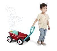 Radio Flyer Bubble Buddy Walker Wagon, Bubble Machine for Kids, Red Baby Walker with Wheels for Ages 1-4