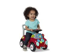 Radio Flyer Busy Buggy 3-in-1 Toddler Push Walker Ride-On Toy with 17 Sensory Activities, Anti-Tip Beginner Walker, Under-Seat Storage, First Ride-On Car for Toddlers 1-3 Years