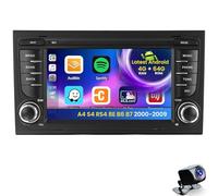 Radio for A4 S4 RS4 8E B6 B7 2000-2009 7''Android 15 Screen Wireless Carplay Android Auto Mirror Link GPS Navigation Car Stereo FM/RDS DSP WiFi Bluetooth SWC USB AHD Backup Camera(Color:8CORE 6+128G)