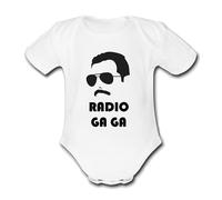 RADIO GAGA MERCURY GA GA FREDDIE Personalised Unique Baby Vest Baby Grow Babygrow Cute Novelty Boys Girls Unisex Funny