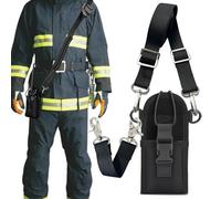 Radio Holster for Firefighter Bundle Set, Includes Radio Strap and Moveable Mic Holder, Duty Belt Holder, Anti-Sway Strap for EMS EMT Firefighters Polices