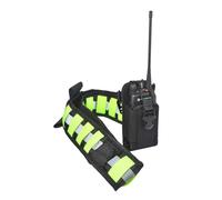 Radio molle nylon holster case, adjustable wide shoulder strap with Shoulder Speaker Mic Holder, and padded anti-swivel design, compatible with various types of walkie-talkies