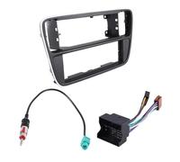Radio panel Dash Frame Radio Panel Fascia Plate Harness Antenna Kit Single Din For Seat For Mii 2012