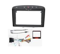 Radio Panel Fascia For Peugeot 408 2010-2018 Stereo Frame Fitting Adaptor Double Radio Player Dash Trim Facia Panel Audio Face Plate(2010 408 XP)