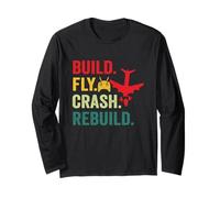 Radio Remote Control Flying Airplane Aircraft RC Plane Pilot Long Sleeve T-Shirt
